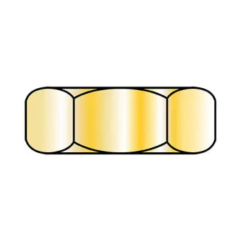 JFAST 62NJ8 - 5/8-11  Hex Jam Nut Grade 8 Zinc Yellow, Case Quantity: 
600