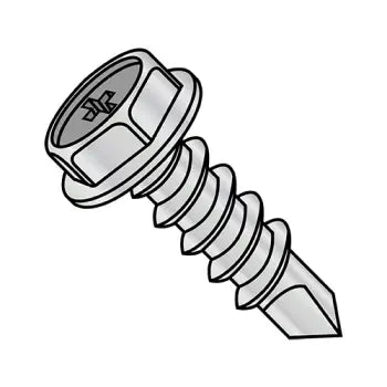 6-20 x 1/2 Phil Hexwasher Fully Threaded Self Drill Scr Zinc Plated Nickel Bake 1000hours Salt Spray