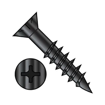 JFAST 0816DPFNDB - 8-11 X 1 Flat Phillips with Nibs Deep Thread Wood Partially Threaded Black Oxide, Case Quantity: 
10,500