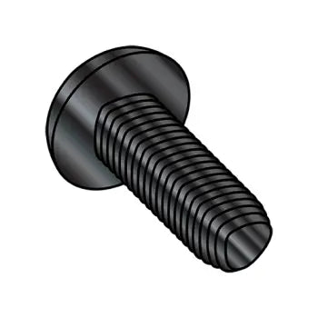 6-32 x 1 Phil Pan Taptite Alternative Thread Rolling Screw Fully Threaded Black Zinc PlatedWax