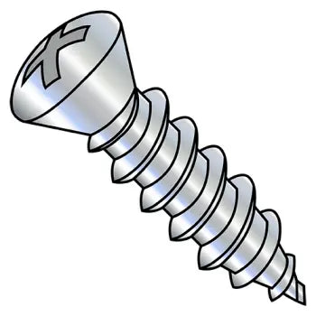 JFAST 1012ABPO8 - 10-16X3/4  Phillips Oval Number 8 Head Self Tapping Screw Type AB Full Thread Zinc and Bake, Case Quantity: 
6,000