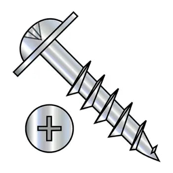 JFAST 0824DPRWD - 8-11X1 1/2  Phillips Drive Round Washer Head Deep Thread Wood Screw 2/3 Thread Zinc Bake, Case Quantity: 
4,000