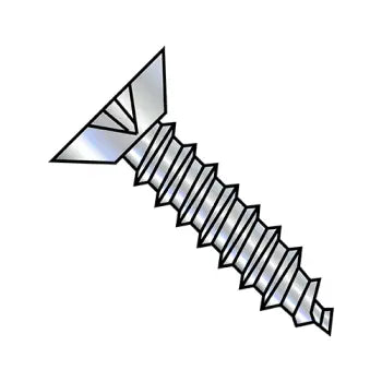 6-20 x 3/4 Phillips Flat Head Undercut Self-Tapping Sheet Metal Screw Type AB Fully Threaded Zinc Plated