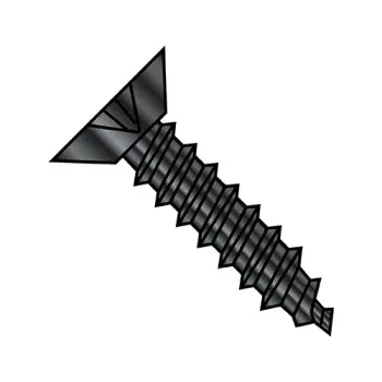 JFAST 0808ABPUB - 8-18X1/2  Phillips Flat Undercut Self Tapping Screw Type A B Fully Threaded Black Oxide, Case Quantity: 
10,000