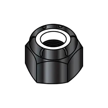 6-32 NM Nylon Insert Hex Lock Nut Black Oxide