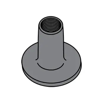 JFAST 0604NWR - 6-32X1/4  WELD NUT WITH .562 ROUND BASE STEEL Plain, Case Quantity: 
1,000