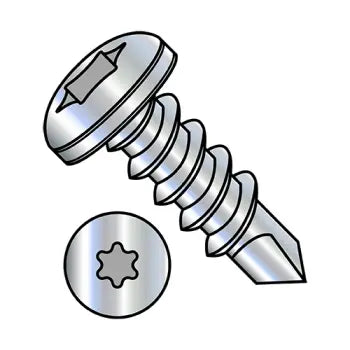 JFAST 1232KTP - 12-14X2  6 Lobe Pan Self Drilling Screw Fully Threaded Zinc and Bake, Case Quantity: 
1,000