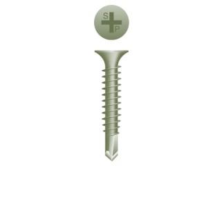 6-20 x 1-1/4 Phillips Bugle Head Self-Drilling Screw Green Ruspert