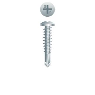 10-16 x 1-1/2 Phillips Pan Head Self-Drilling Screw Zinc Plated