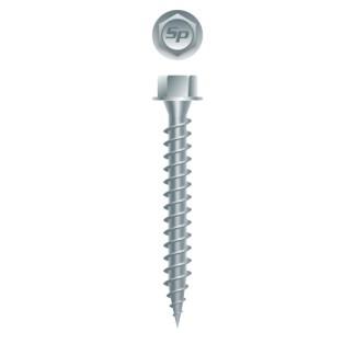 9-15 x 1 Unslotted Indented High Hex Washer Head with Shoulder Pole Grip Screw Hi-Low Thread Type S Strong Shield Coated