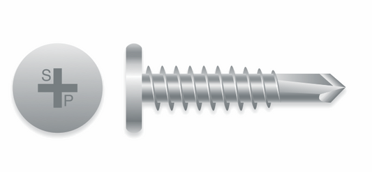 10-16 x 1 Phillips Pancake Head Self-Drilling Screw Strong-Shield Coated