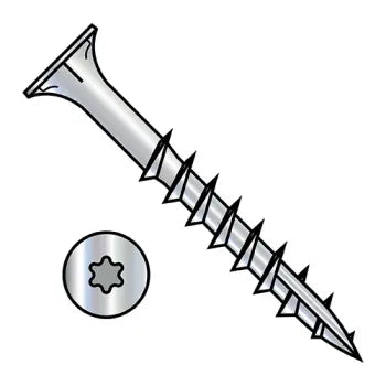 JFAST 0840DTF17D - 8-11 X 2 1/2 6 Lobe T20 Flat with Nibs Wood Type 17 Zinc and Bake, Case Quantity: 
2,500