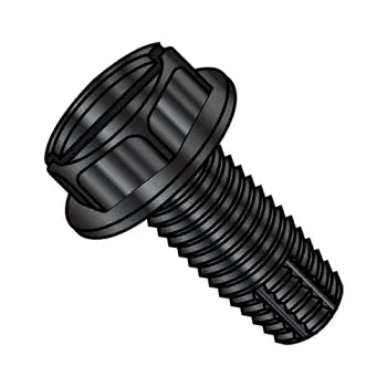 JFAST 1008FSWB - 10-24X1/2  Slotted Hex Washer Thread Cutting Screw Type F Fully Threaded Black Oxide, Case Quantity: 
7,000