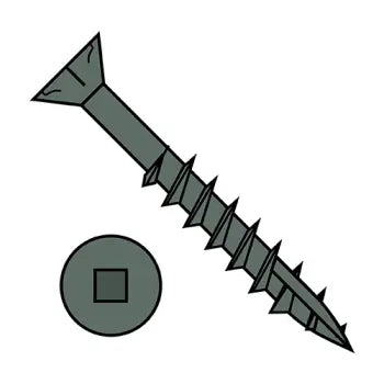 JFAST 1056DQF17CGR - 10-8 X 3 1/2 Square Flat with Nibs Deck Type 17 Partially Threaded Ceramic Green, Case Quantity: 
1,000