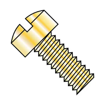 JFAST 1110MSLY - 10-32X5/8  Slotted Fillister Head Machine Screw Fully Threaded Zinc Yellow, Case Quantity: 
6,000