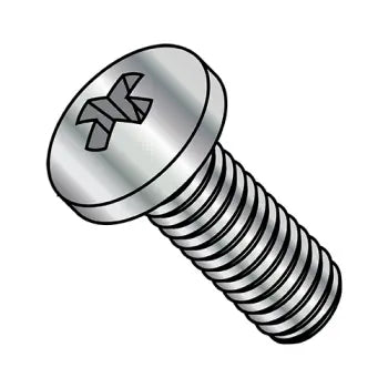 JFAST 0806MPPNP - 8-32X3/8  Phillips Pan Machine Screw Fully Threaded Nickel, Case Quantity: 
10,000