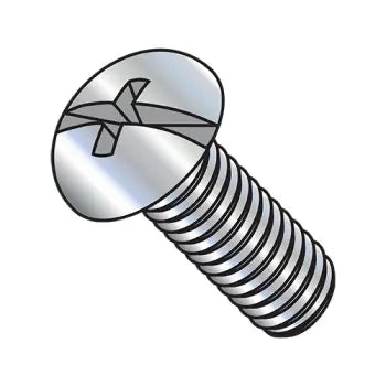 JFAST 1024MCR - 10-24X1 1/2  Combination (Phil/Slot) Round Head Fully Threaded Machine Screw Zinc, Case Quantity: 
2,000