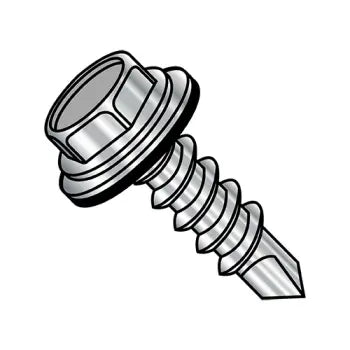 JFAST 1248KWN410 - 12-14 X 3 Unslotted Hex Washer NEO Washer Self Drilling Screw 410 Stainless Steel, Case Quantity: 
500