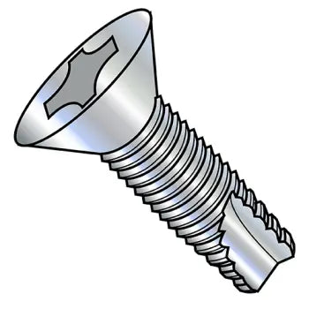 JFAST 12323PF - 12-24X2  Phillips Flat Thread Cutting Screw Type 23 Fully Threaded Zinc And Bake, Case Quantity: 
1,500