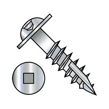 JFAST 0818DQRW17D - 8-11X1 1/8  Square Drive Round Washer Head Deep Thrd Type 17 Wood Screw 2/3 Thrd ZincBake, Case Quantity: 
4,000