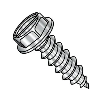 JFAST 0812ABSW188 - 8-18X3/4  Slot Ind Hex Wash Self Tapping Screw Type A B Fully Threaded 18 8 Stainless Ste, Case Quantity: 
4,000