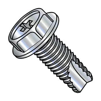JFAST 08083PW - 8-32X1/2  Phillips Indented Hex Washer Thread Cutting Screw Type 23 Fully Threaded Zinc, Case Quantity: 
10,000