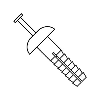 1/4 x 3 /4 Two Piece Nylon Anchor Rivet Mushroom Head Nylon Pin White