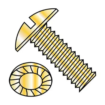 JFAST 3112MSTSY - 5/16-18X3/4  Slotted Truss Serrated Machine Screw Fully Threaded Zinc Yellow, Case Quantity: 
1,500