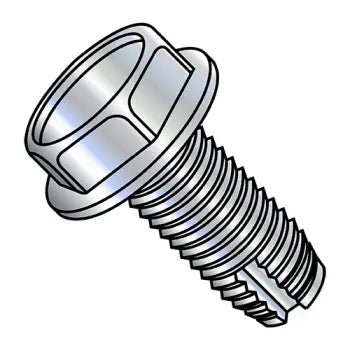 JFAST 10061W - 10-24X3/8  Unslotted Indented Hex Washer Thread Cutting Screw Type 1 Fully Threaded Zinc An, Case Quantity: 
8,000