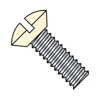 JFAST 0606MSOUIV - 6-32X3/8  Slotted Oval Undercut Machine Screw Fully Threaded Zinc with Ivory Painted Head, Case Quantity: 
10,000