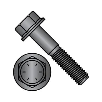 JFAST 3748BF - 3/8-16X3  Hex Head Flange Non Serrated Frame Bolt IFI-111 2002 Grade 8 Black Phosphate, Case Quantity: 
400