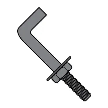 JFAST 75288BBA - 3/4-10X18  Bent Anchor Bolts With Nut And Washer Plain, Case Quantity: 
15