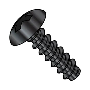 JFAST 1008BPTB - 10-16X1/2  Phillips Full Contour Truss Self Tapping Screw Type B Fully Threaded Black Oxide, Case Quantity: 
8,000