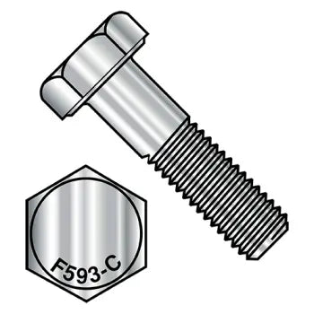 JFAST 3708CH188 - 3/8-16X1/2  Hex Cap Screw 18 8 Stainless Steel, Case Quantity: 
100