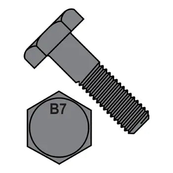 JFAST 10088BHH7 - 1-8X5 1/2  Heavy Hex Bolt Grade B7 ASTM A193 Plain, Case Quantity: 
25