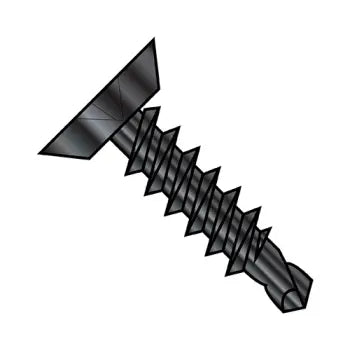 JFAST 1012KPUBZ - 10-16X3/4  Phillips Flat Undercut Self Drilling Screw Full Thread Black Zinc&Bake, Case Quantity: 
7,000