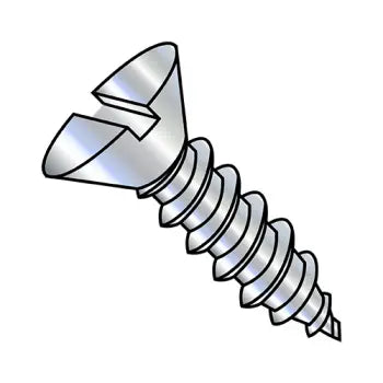 JFAST 1240ASF - 12-11X2 1/2  Slotted Flat Self Tapping Screw Type A Fully Threaded Zinc And Bake, Case Quantity: 
800