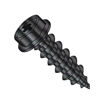 JFAST 0808ABPWB - 8-18X1/2  Phillips Ind Hex Washer Self Tapping Screw Type A B Full Thread Black Oxide, Case Quantity: 
10,000