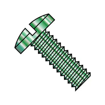 JFAST 0804MSBG - 8-32X1/4  Slotted Binding Undercut Machine Screw Fully Threaded Zinc Green, Case Quantity: 
10,000
