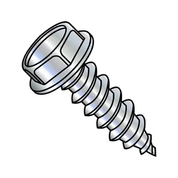 JFAST 1248AW - 12-11X3  Unslotted Indented Hex Washer Self Tapping Screw Type A Fully Threaded Zinc And, Case Quantity: 
500