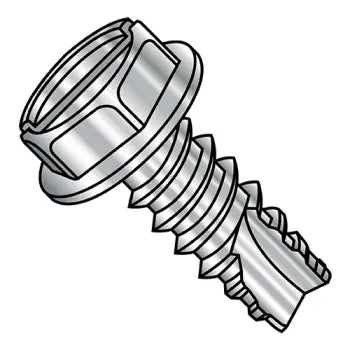 JFAST 10105SW188 - 10-16 X 5/8 Hex Washer Slotted Fully Threaded Thread Cutting Screws Type 25 Stainless Steel, Case Quantity: 
1,500