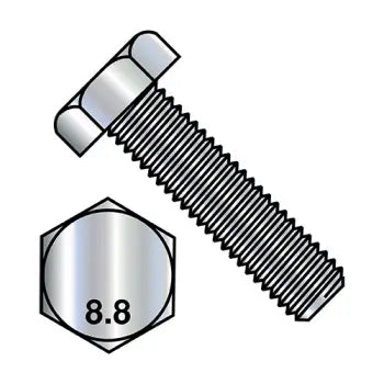 JFAST M1025D9338 - M10X25  Din 933 Class 8.8 Steel Metric Fully Threaded Cap Screw Zinc, Case Quantity: 
400