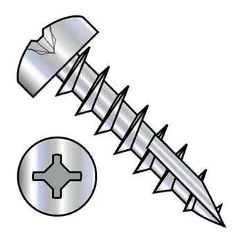 JFAST 0816DXP17D - 8-11 X 1 Square/Phillips Pan Deep Thread Type 17 Fully Threaded Zinc and Bake, Case Quantity: 
5,000