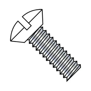 JFAST 0605MSOUWH - 6-32X5/16  Slotted Oval Undercut Machine Screw Fully Threaded Zinc with White Painted Heads, Case Quantity: 
10,000