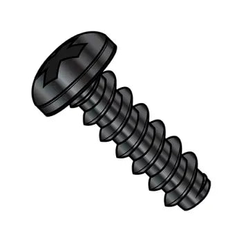6-20 x 3/4 Phillips Pan Head Self-Tapping Sheet Metal Screw Screw Type B Fully Threaded Black Zinc Plated