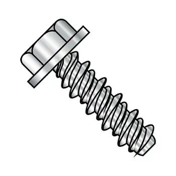 JFAST 1208HW188 - 12-16X1/2  Unslotted Indented Hex Washer High Low Screw Fully Threaded 18-8 Stainless Stee, Case Quantity: 
2,500