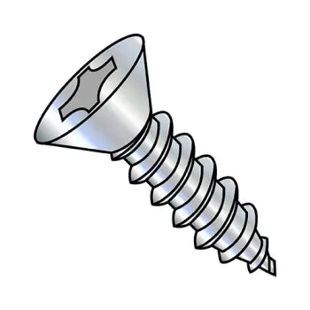 JFAST 1248ABPF - 12-14X3  Phillips Flat Self Tapping Screw Type AB Fully Threaded Zinc And Bake, Case Quantity: 
1,000