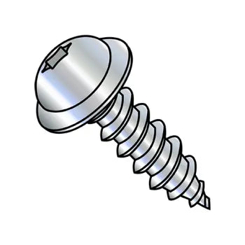 JFAST 0808ATRW - 8-15X1/2  Six Lobe Round Washer Self Tapping Screw Type A Fully Threaded Zinc and Bake, Case Quantity: 
10,000