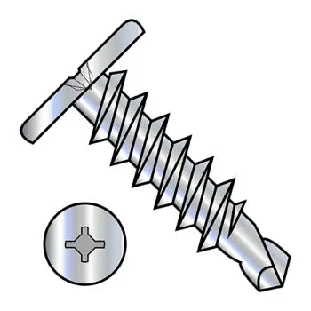 JFAST 1232KXC - 12-14X2  Square Phillips Drive Pancake Head Self Drilling Screw Full Thread Zinc Bake, Case Quantity: 
1,000