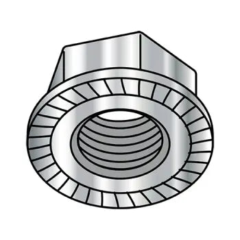JFAST M10D6923RA2 - M10-1.5  Din 6923 Metric Hex Flange Nut Serrated A2 18 8 Stainless Steel, Case Quantity: 
500